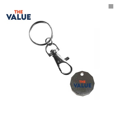 Value Trolley Coin Keyring - Printed